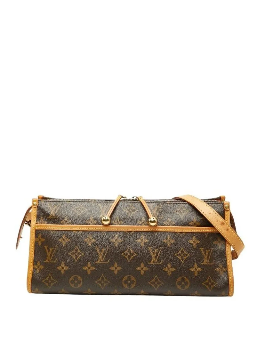 Louis Vuitton Monogram Popincourt Long Crossbody Shoulder Bag Brown Leather